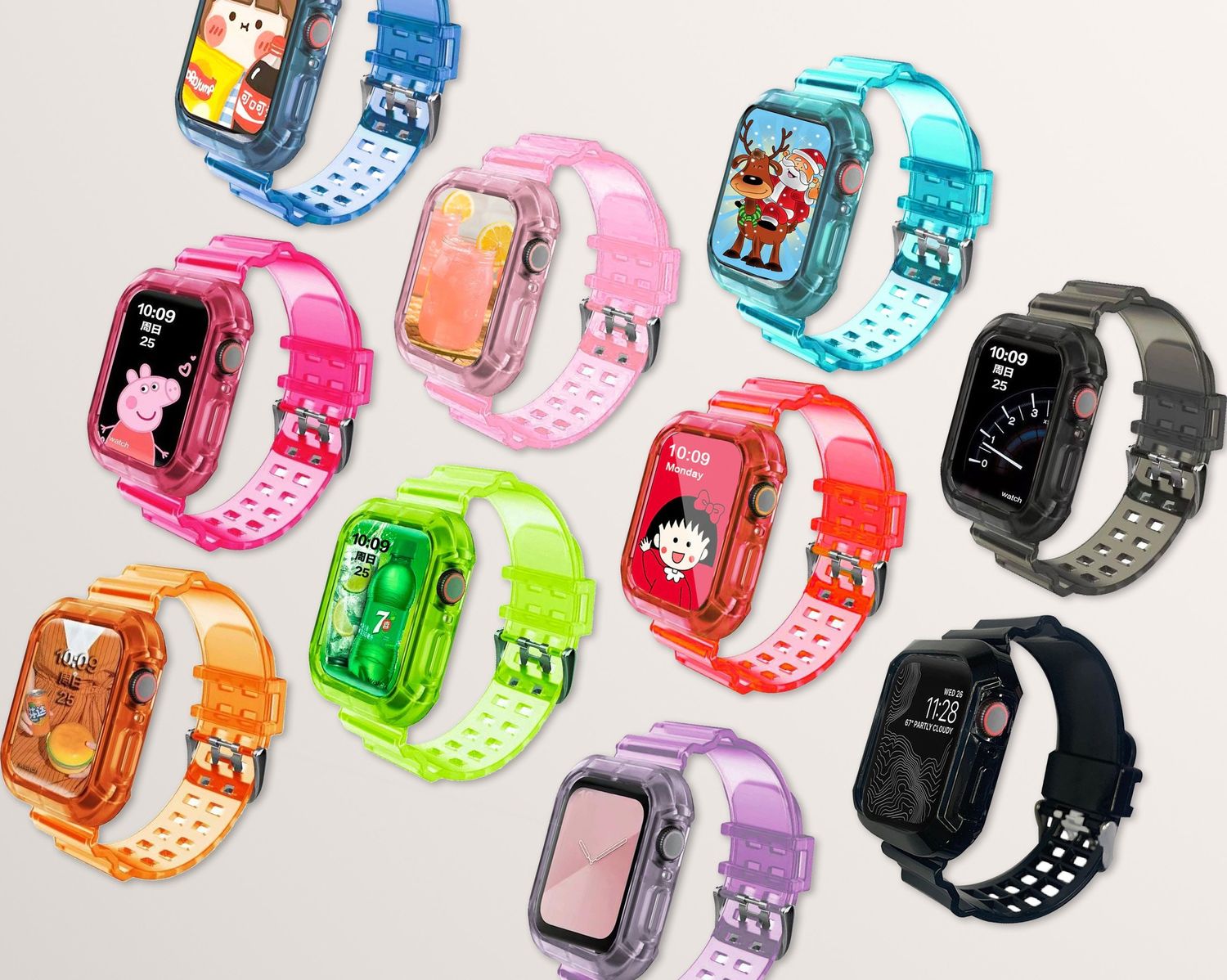 Transparent Silicon Custom Apple Watch Band
