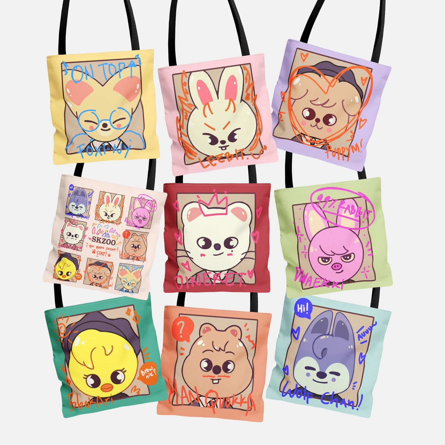 Skzoo-ing Profile Custom K-Pop Tote Bag