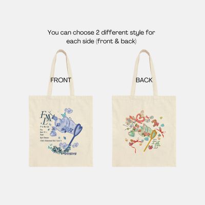 SVT FML Blue &amp; Peach Album Art Custom K-Pop Eco Canvas Bag