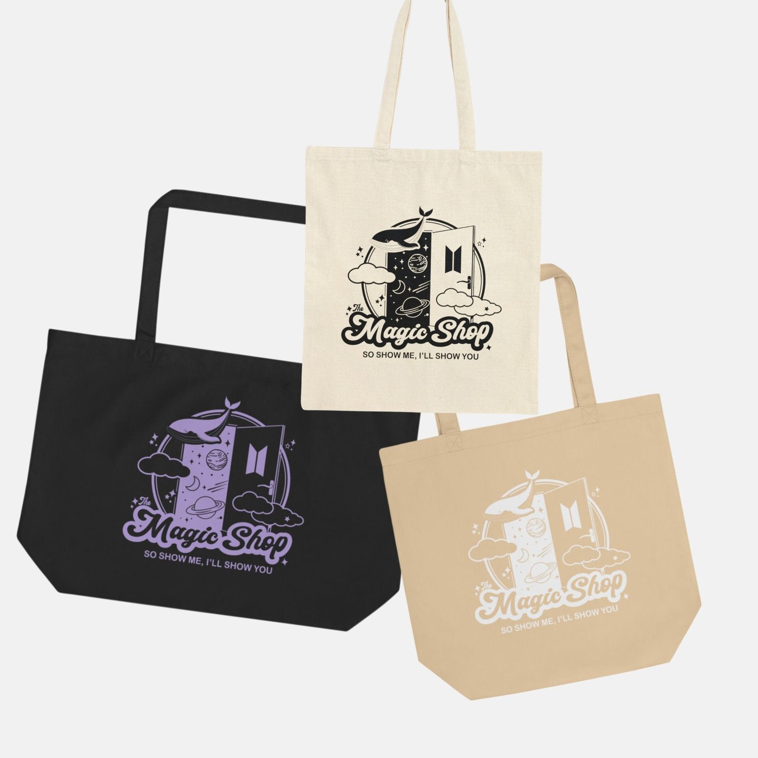 Borahae Magic Shop Custom K-Pop Tote Bag