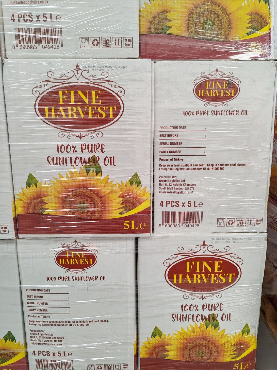 Fine Harvest Sunflower Oil 4x5L Carton