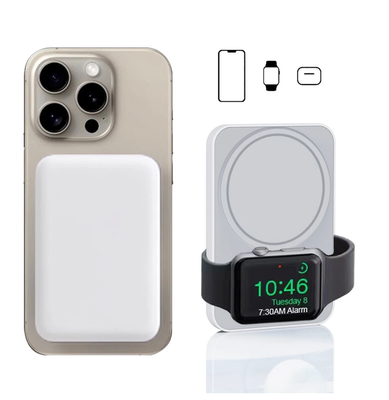 3 in 1 Magnetic Wireless Power Bank Portable Spare Battery for MagSafe