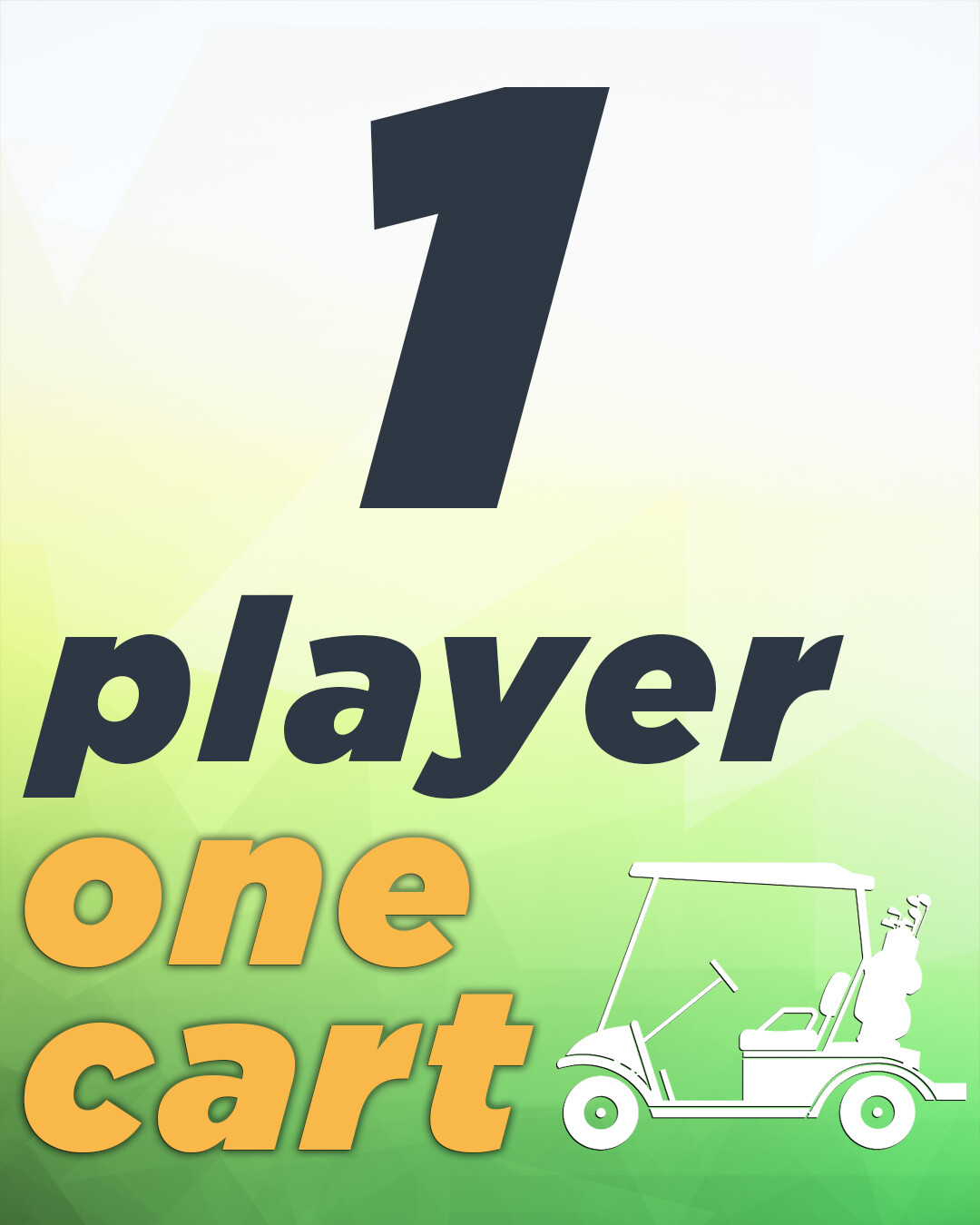 1 Player & 1 Cart - 9 Holes 1 Player & 1 Cart - 9 Holes