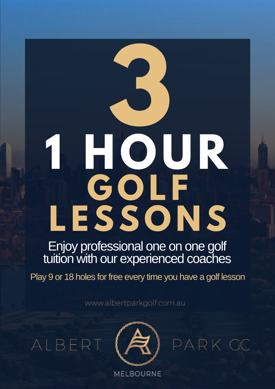 3 x 1 Hour Private Golf Lesson Package (1 hour)