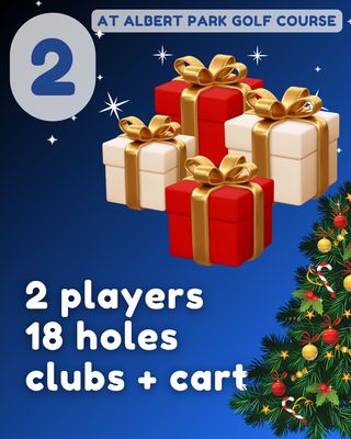 2 Players 18 Holes Clubs + Cart (Half Price XMAS Sale)