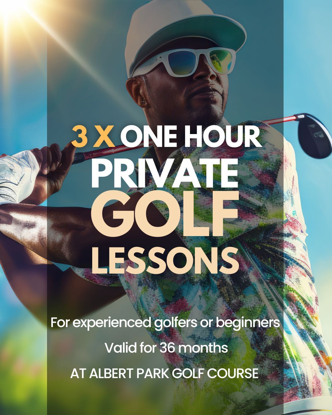3 x 1 Hour Private Golf Summer Swings Lessons Package