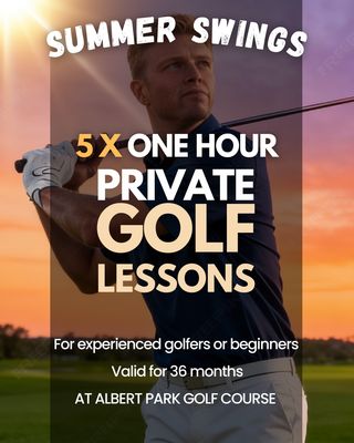 5 x 1 Hour Private Golf Summer Swings Lessons Package