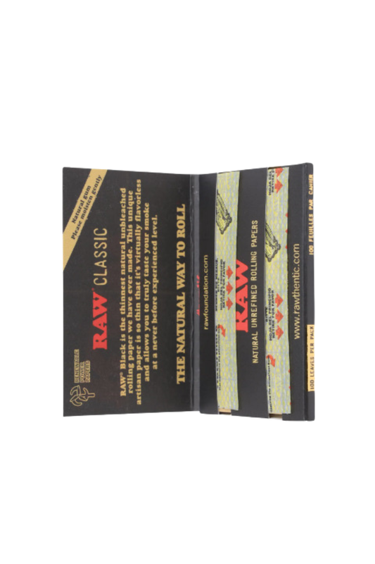 Raw rolling Paper -  Black Single Wide Double Window