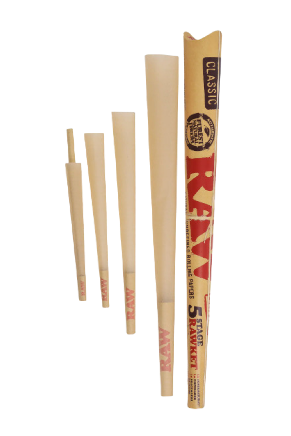 RAW rolling Paper -  Cone 5 Stage RAWket