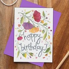 Poppy Birthday Card