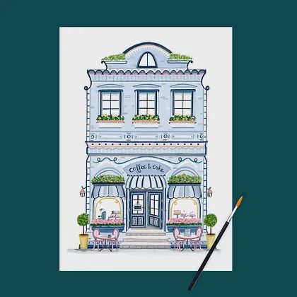 A5 Coffee and Cake Print