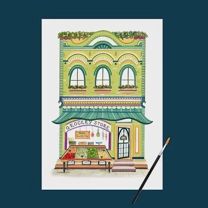 A5 Grocery Store Print