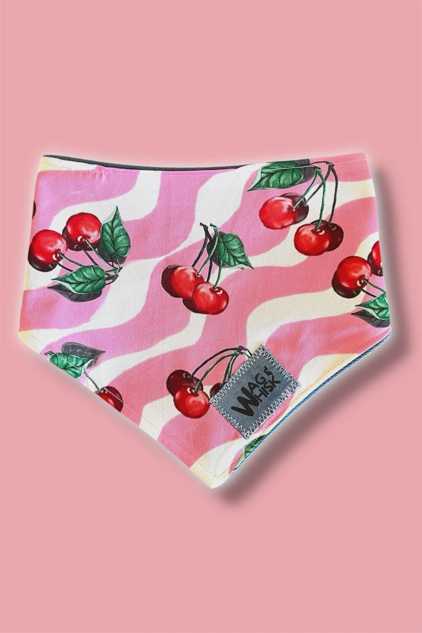 Cherry on Pup - 3 snap bandana