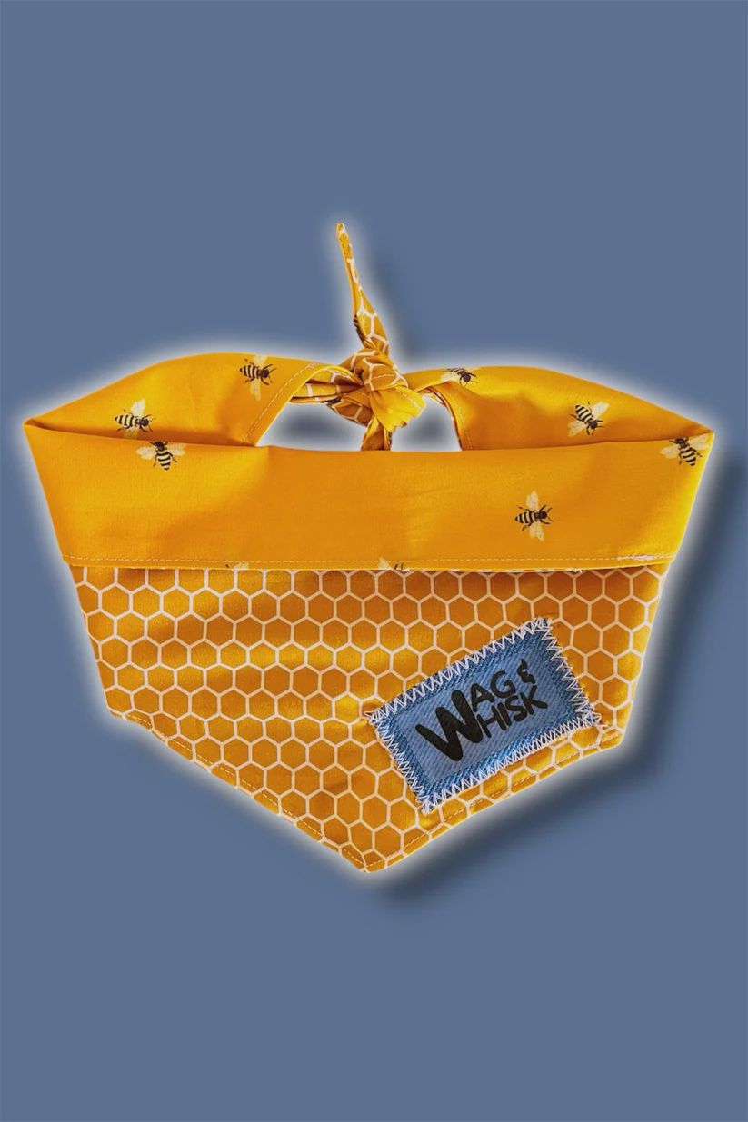 Bee my Honey (reversible tie up bandana)