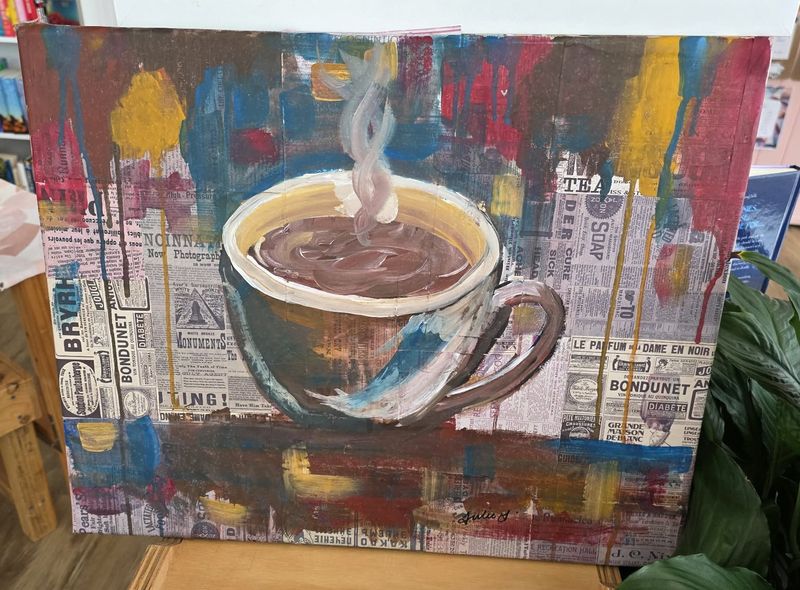 'Morning Needs' - Mixed Media Canvas