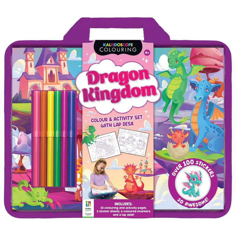 Dragon Kingdom Colouring Set with Lap Desk