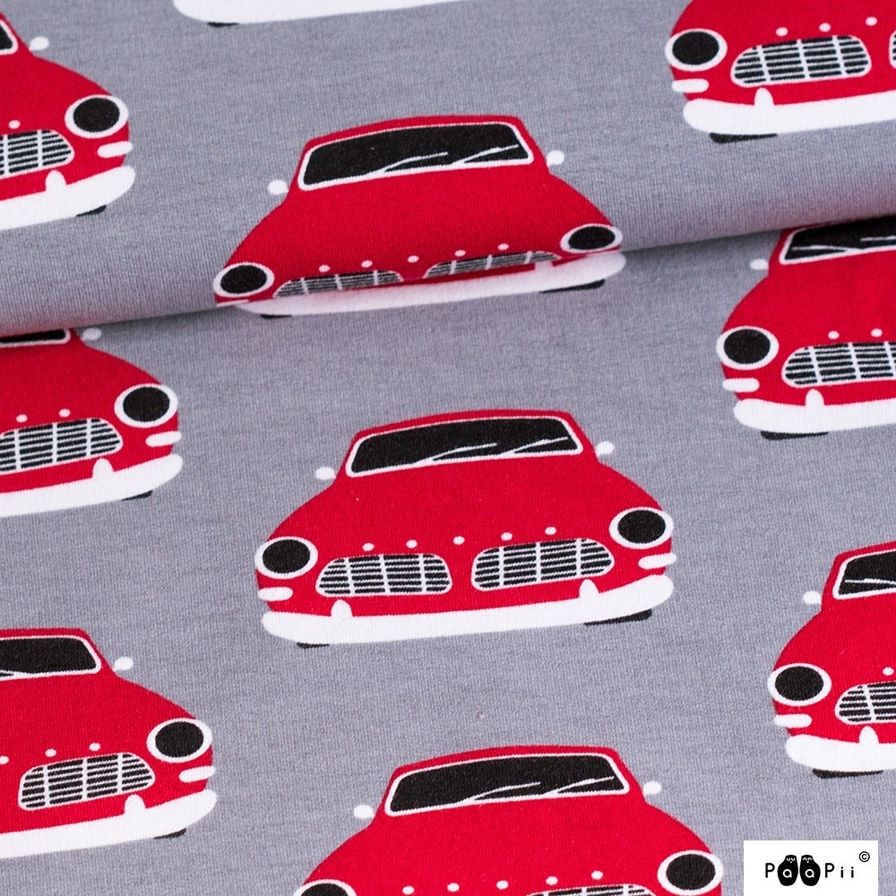 ORGANIC COLLAGE VINTAGE CARS, GREY