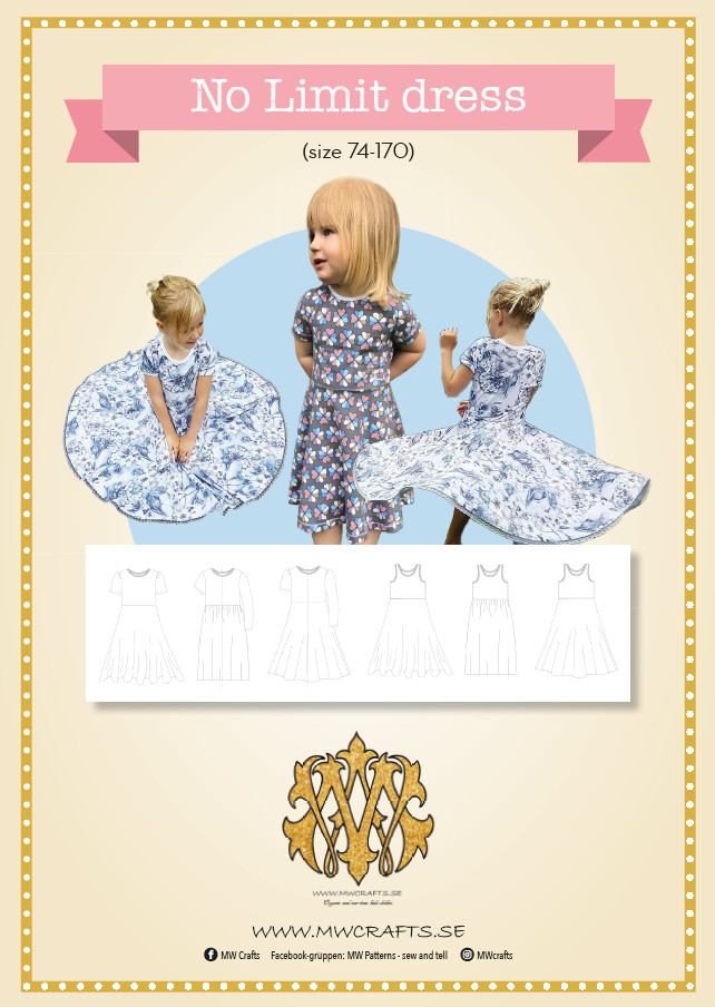 PATTERN - NO LIMIT DRESS (Size 56-170)