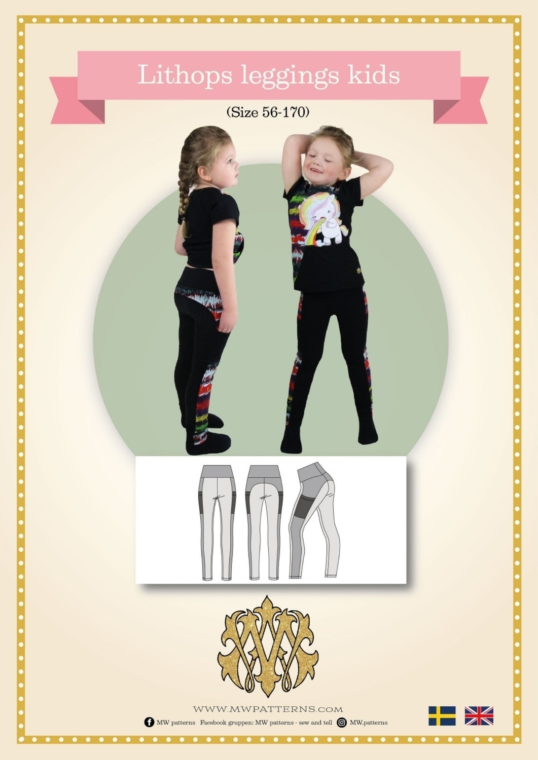 PATTERN - LITHOPS LEGGINGS KIDS (Size 56-170)