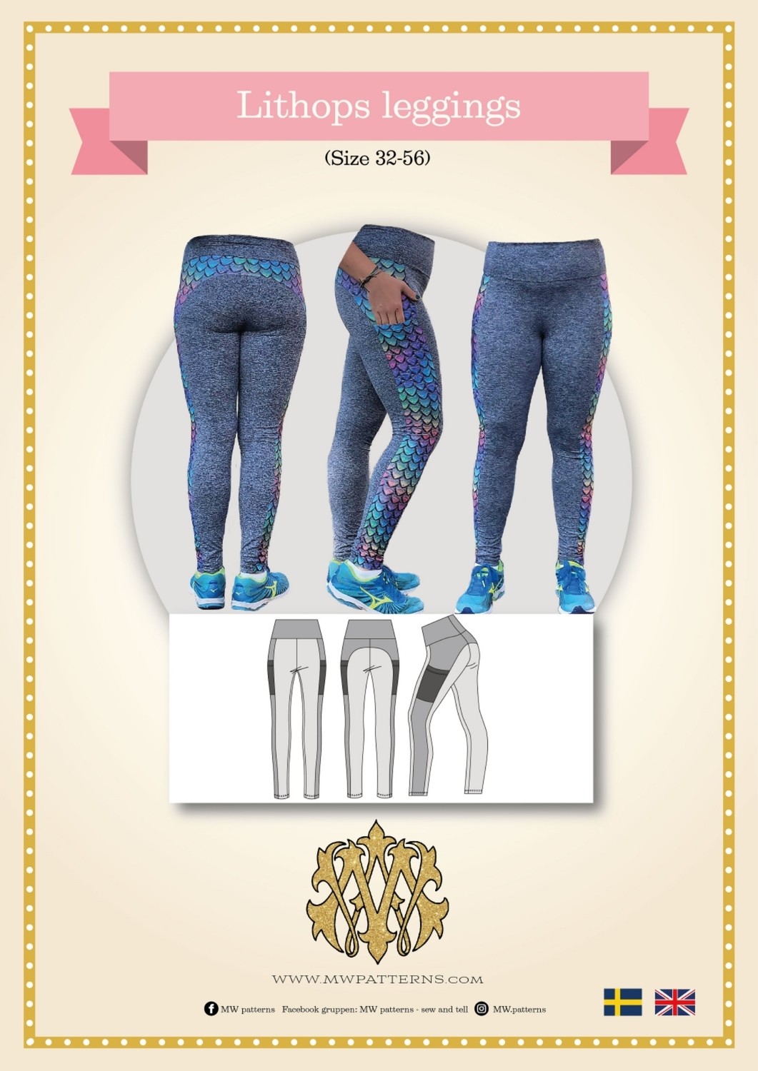 PATTERN - LITHOPS LEGGINGS (Size 32-56)