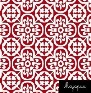 ORGANIC KNIT, INTARSIA RED