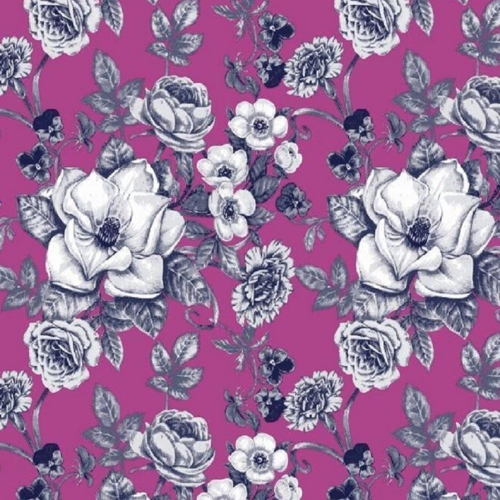 FLOWERS PINK/GRAY