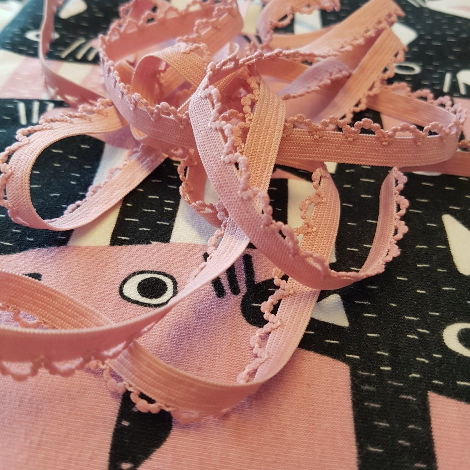 Elastic Lace - old pink