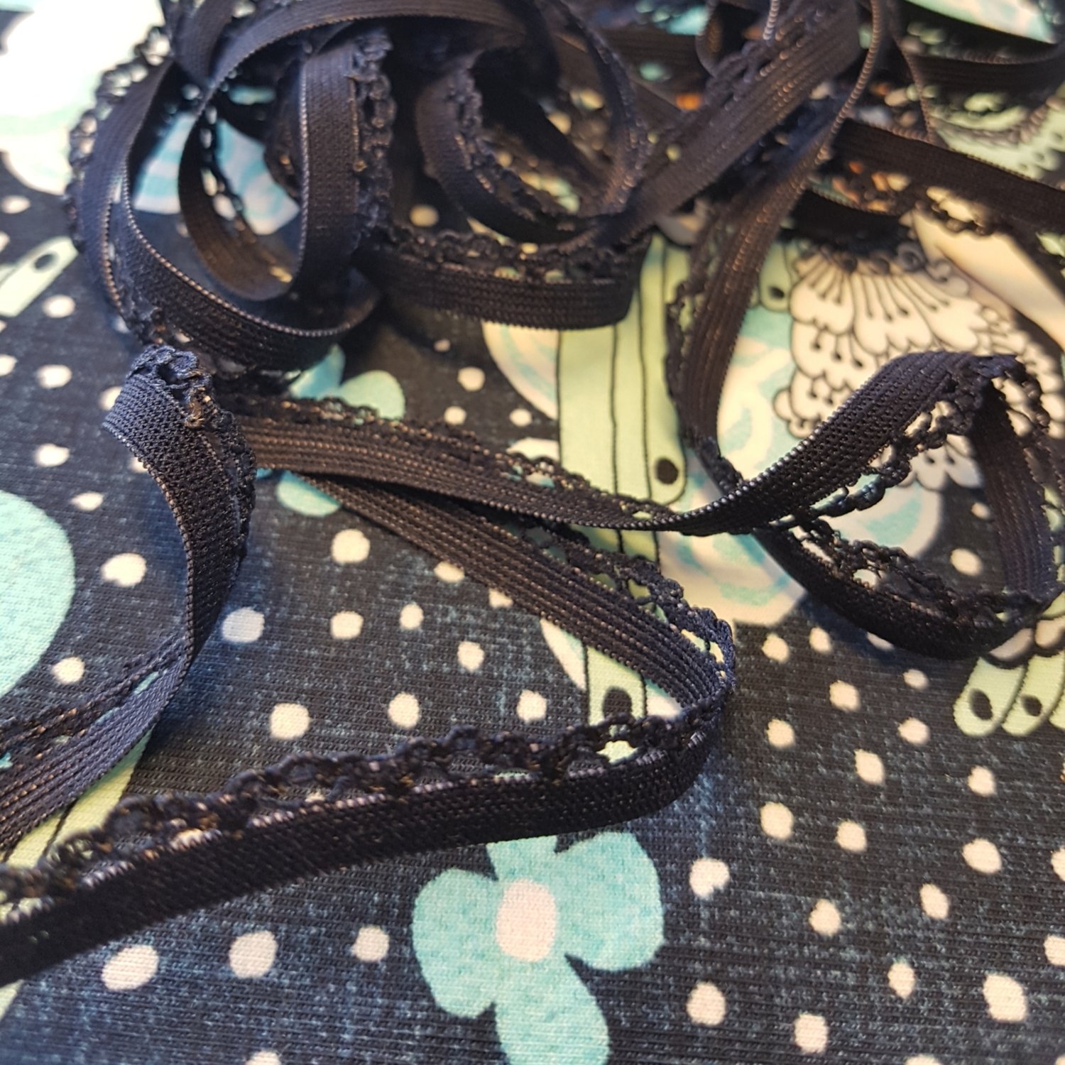 Elastic Lace - marin blue