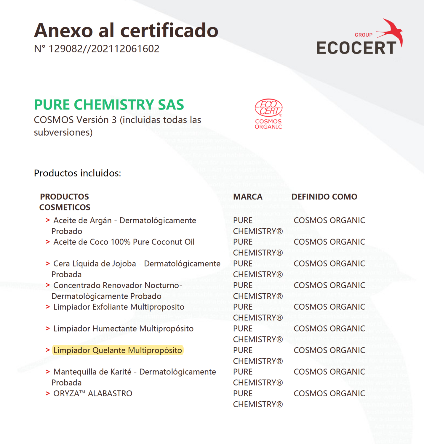 Limpiador Quelante Multipropósito - COSMOS ORGANIC ✅