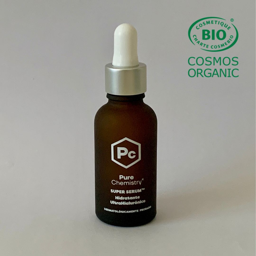 SUPER SERUM ™ Hidratante UltraHialurónico -COSMOS ORGANIC ✅ -DERMATOLOGICAMENTE PROBADO