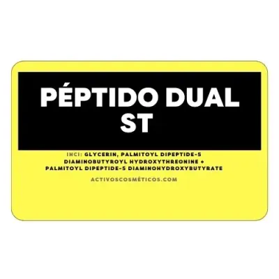 PEPTIDO DUAL ST: Palmitoyl Dipeptide-5 Diaminobutyroyl Hydroxythreonine + Palmitoyl Dipeptide-5 Diaminohydroxybutyrate x 100 mL