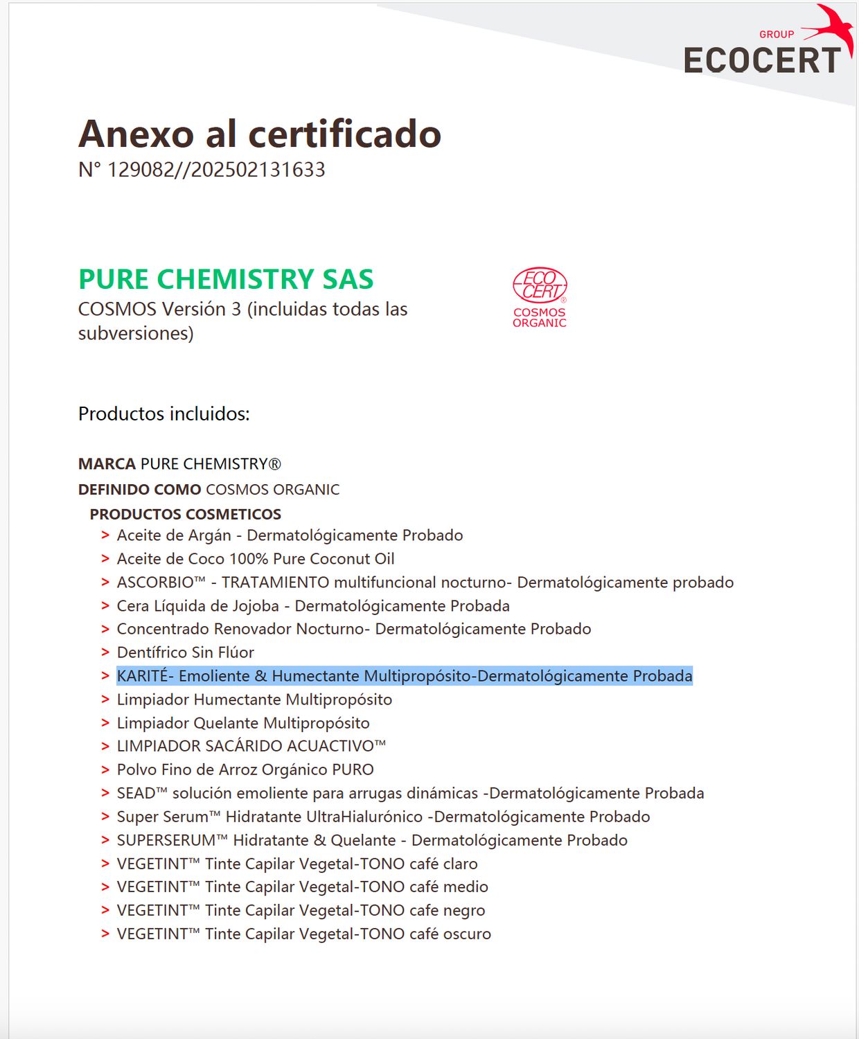 KARITÉ 100% PURO - Emoliente y Humectante MULTIPROPOSITO -COSMOS ORGANIC ✅- DERMATOLOGICAMENTE PROBADO