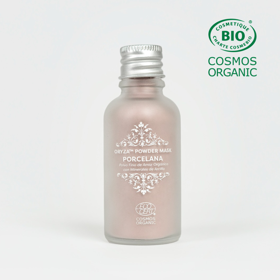 ORYZA POWDER MASK- Porcelana:  Mascarilla Poros y Oleosidad- COSMOS ORGANIC ✅