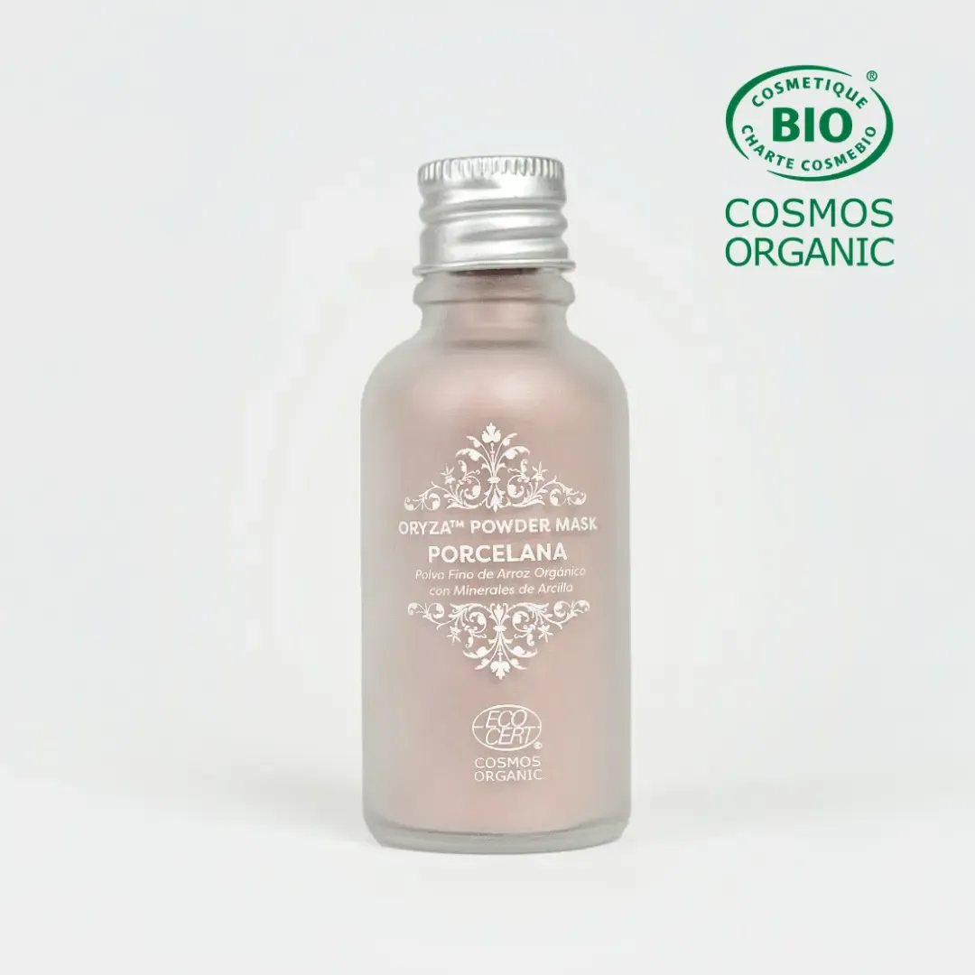 ORYZA POWDER MASK- Porcelana:  Mascarilla Poros y Oleosidad- COSMOS ORGANIC ✅