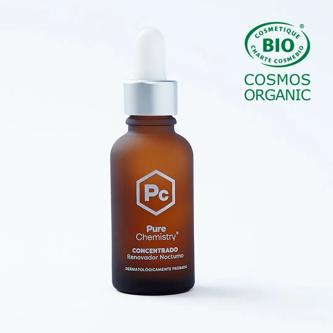 Concentrado Renovador Nocturno con BAKUCHIOL- COSMOS ORGANIC  ✅- DERMATOLOGICAMENTE PROBADO