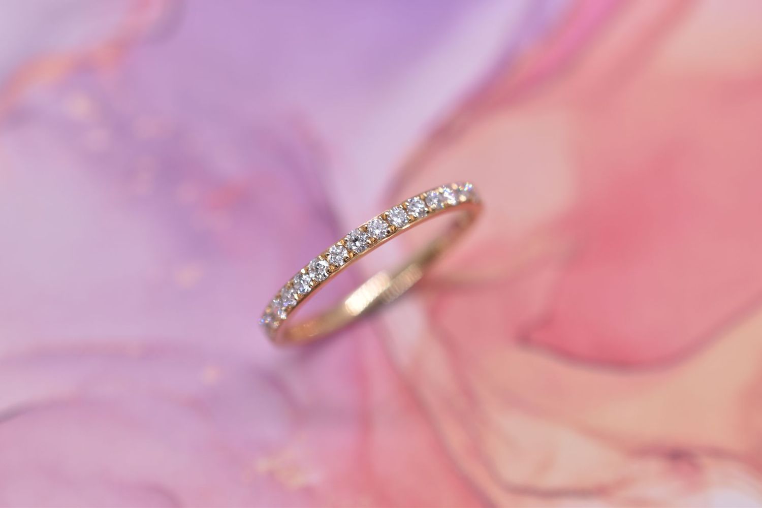 18ct Yellow Gold Claw Set Diamond Eternity Ring