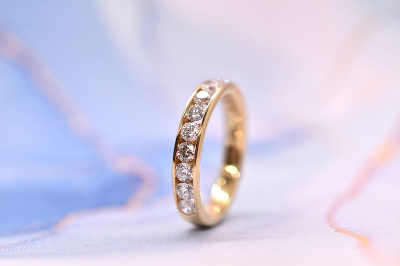 18ct Yellow Gold 1.00ct Channel Set Diamond Eternity Ring