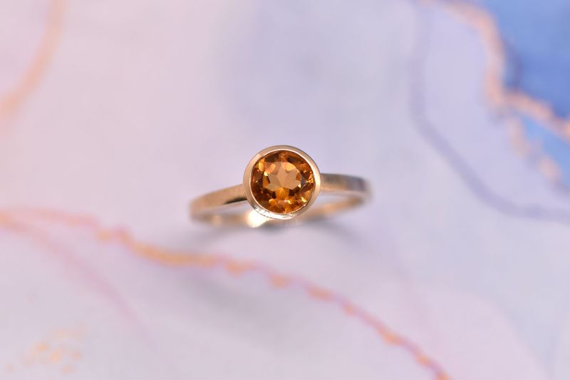 9ct Yellow Gold Citrine Set Ring