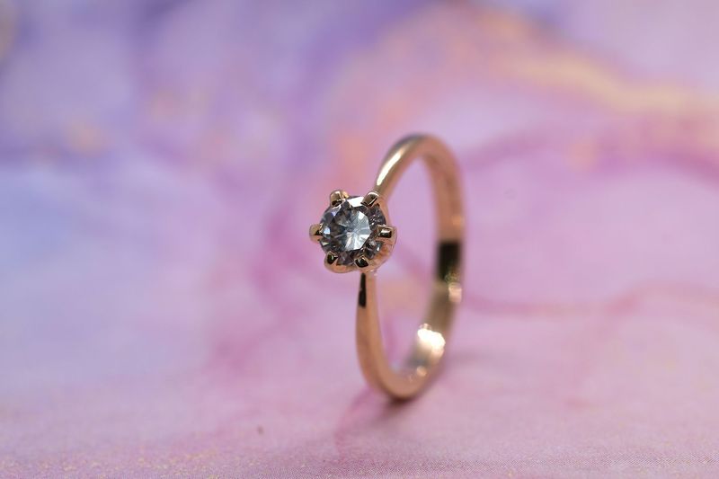 18ct Yellow Gold 0.46ct Diamond Solitaire Ring