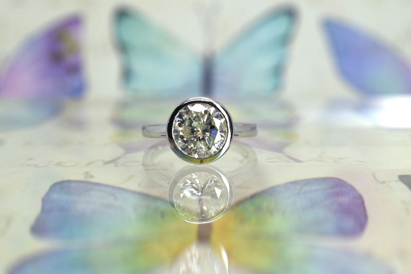 Platinum 2.61ct Round Brilliant Cut Diamond Solitaire Ring