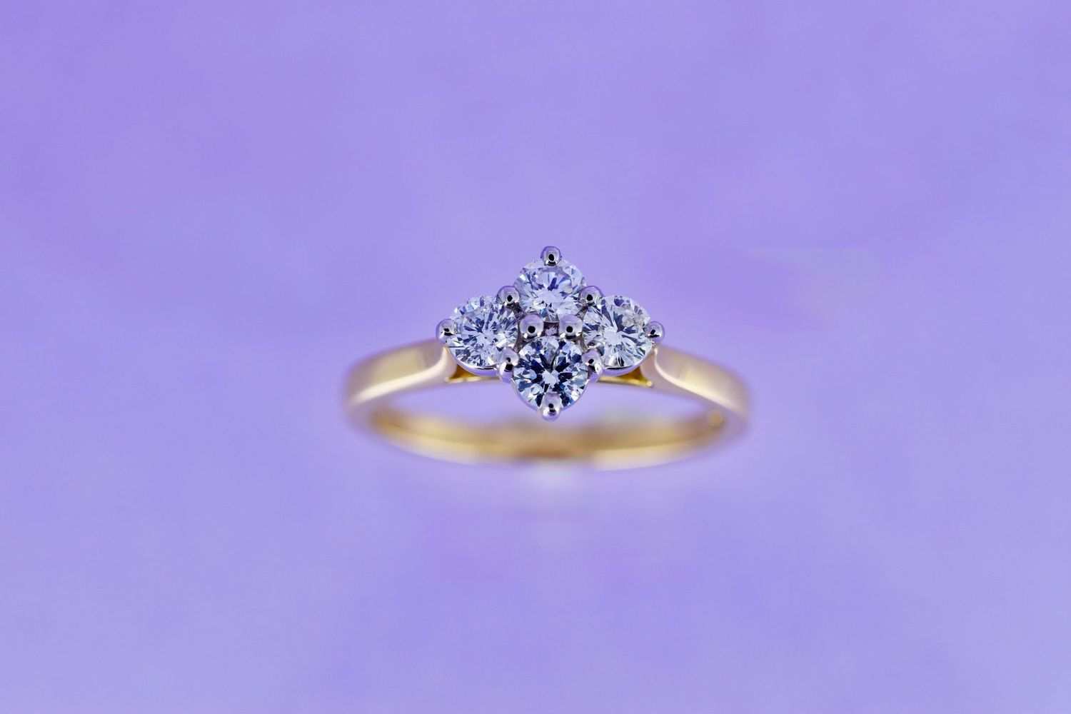 18ct Yellow Gold & Platinum 0.50ct Diamond Ring