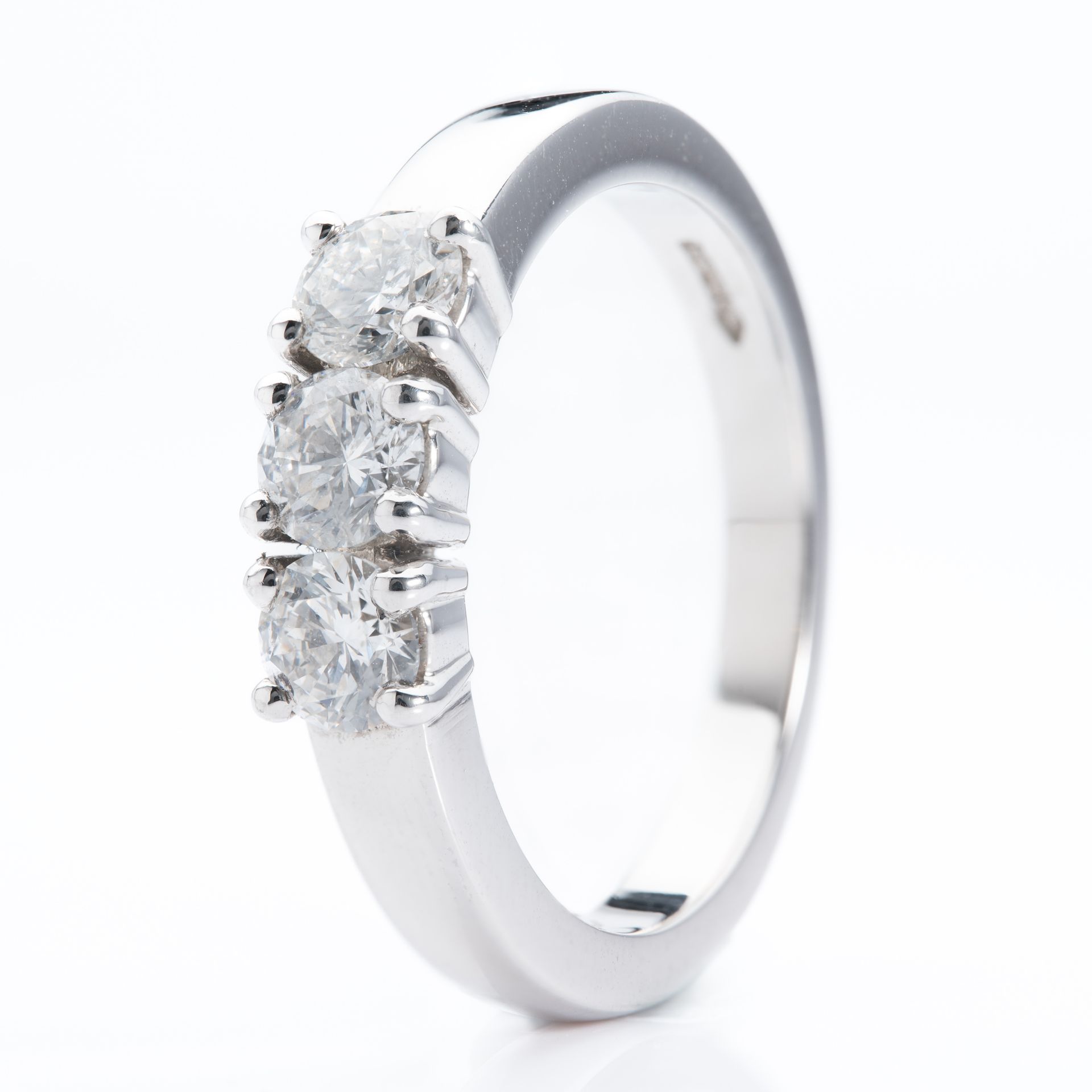 Platinum Brilliant Cut Diamond Trilogy Ring