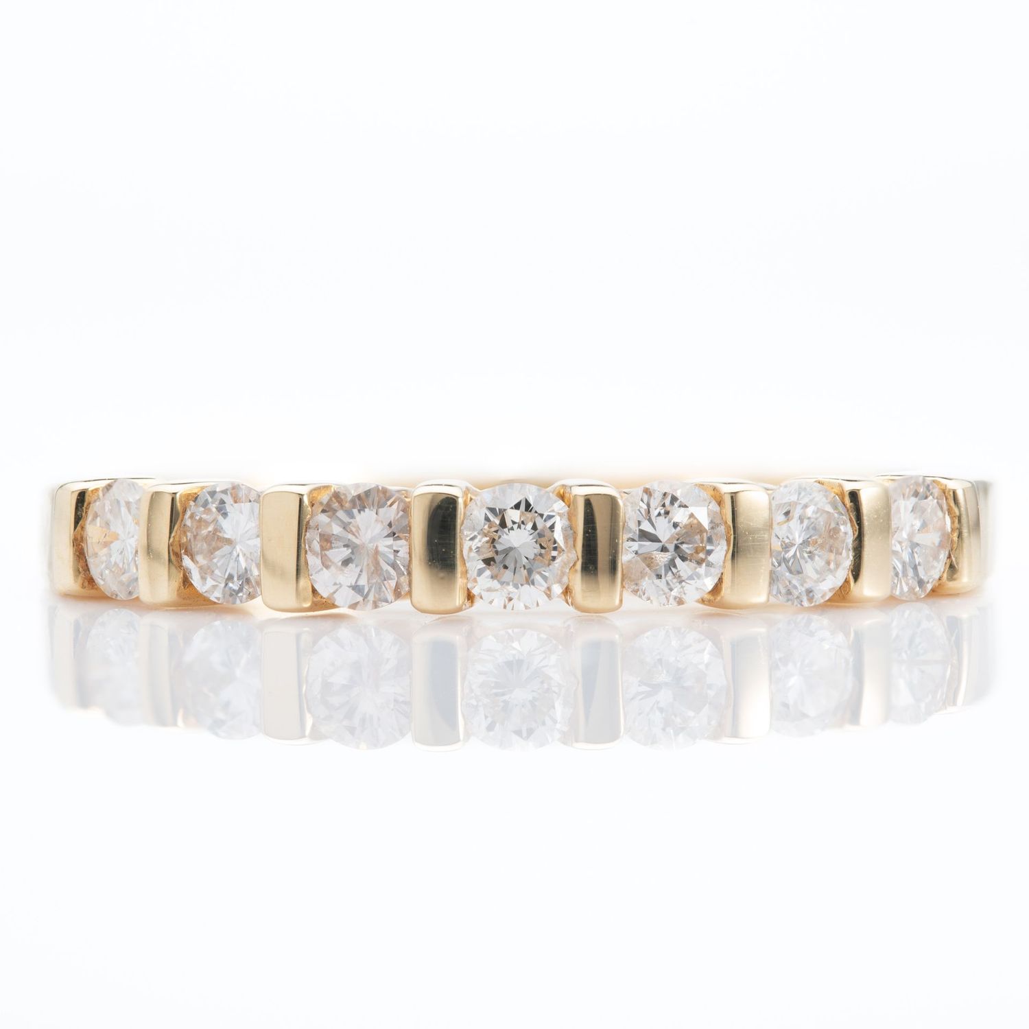 18ct Yellow Gold Brilliant Cut Diamond 7 Stone Ring