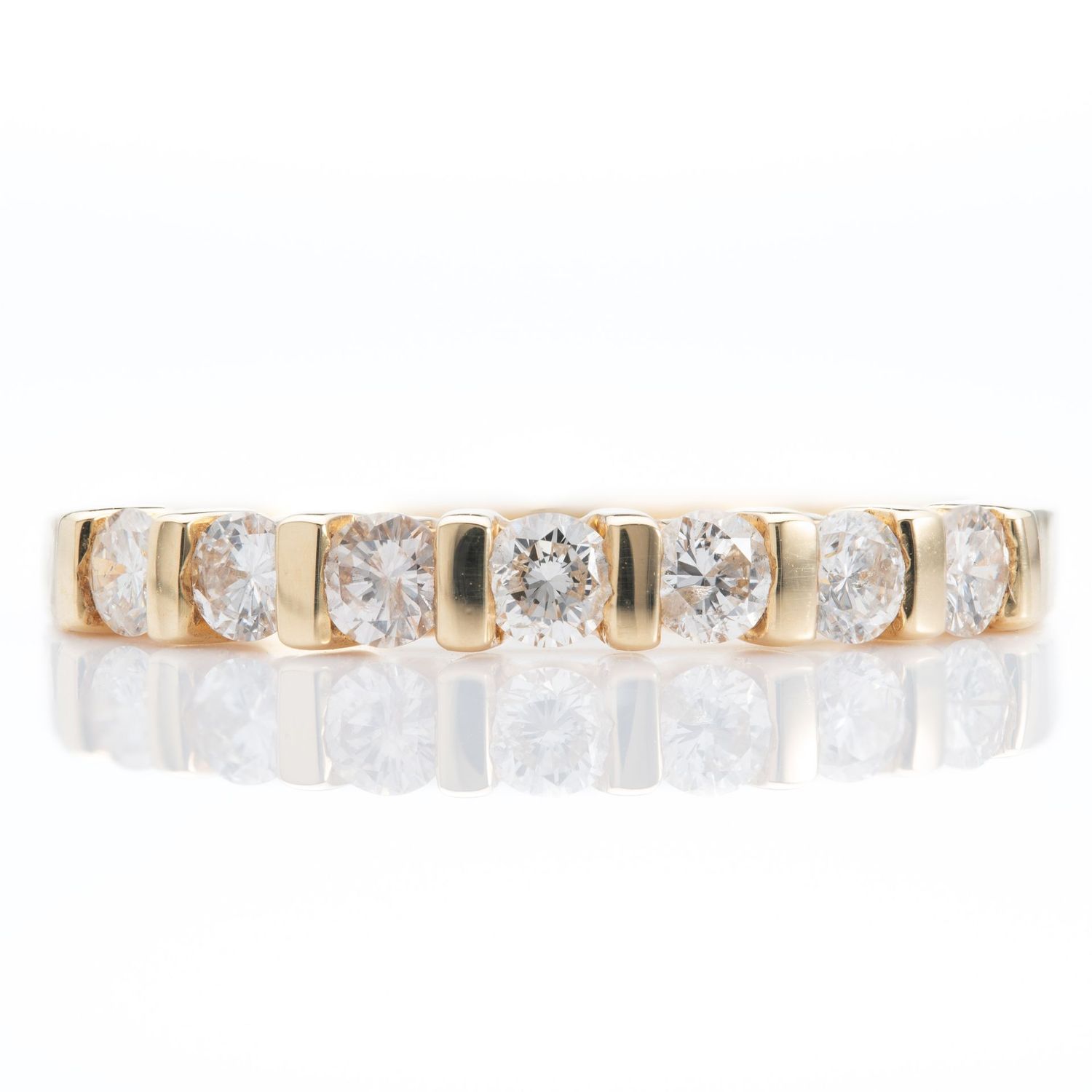 18ct Yellow Gold Brilliant Cut Diamond 7 Stone Ring