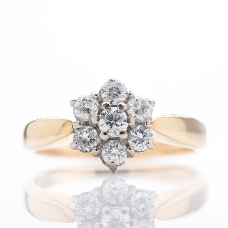 18ct Gold Diamond Cluster Ring