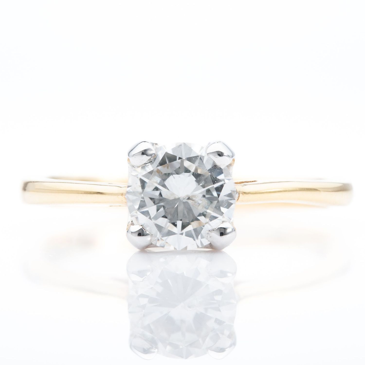 18ct Yellow Gold & White Gold Brilliant Cut Diamond Ring 18ct Yellow Gold & White Gold Brilliant Cut Diamond Ring