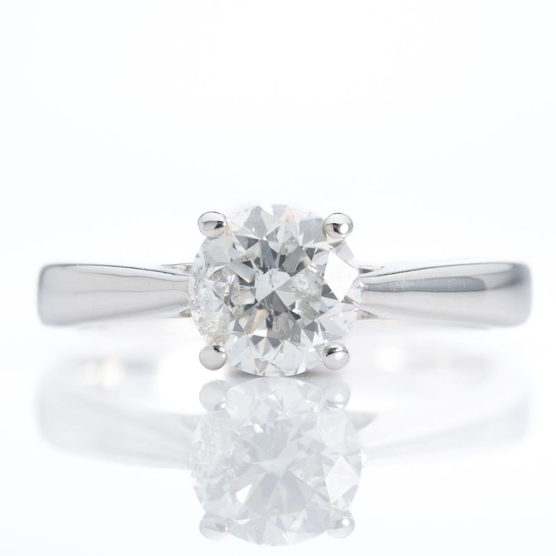 18ct White Gold 1.00ct Diamond Solitaire Ring