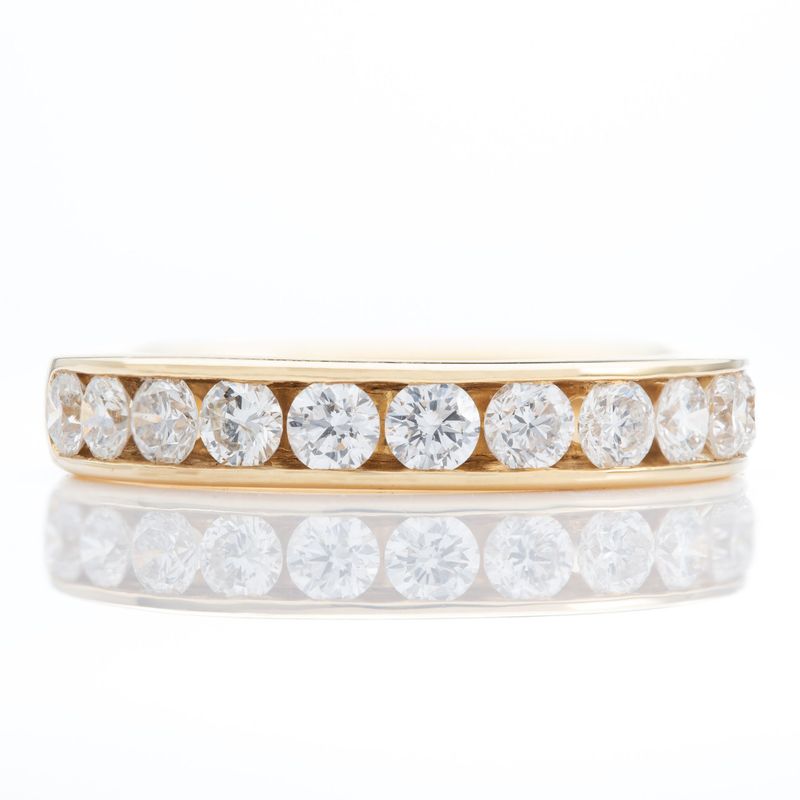 18ct Yellow Gold 1.00ct Channel Set Diamond Eternity Ring