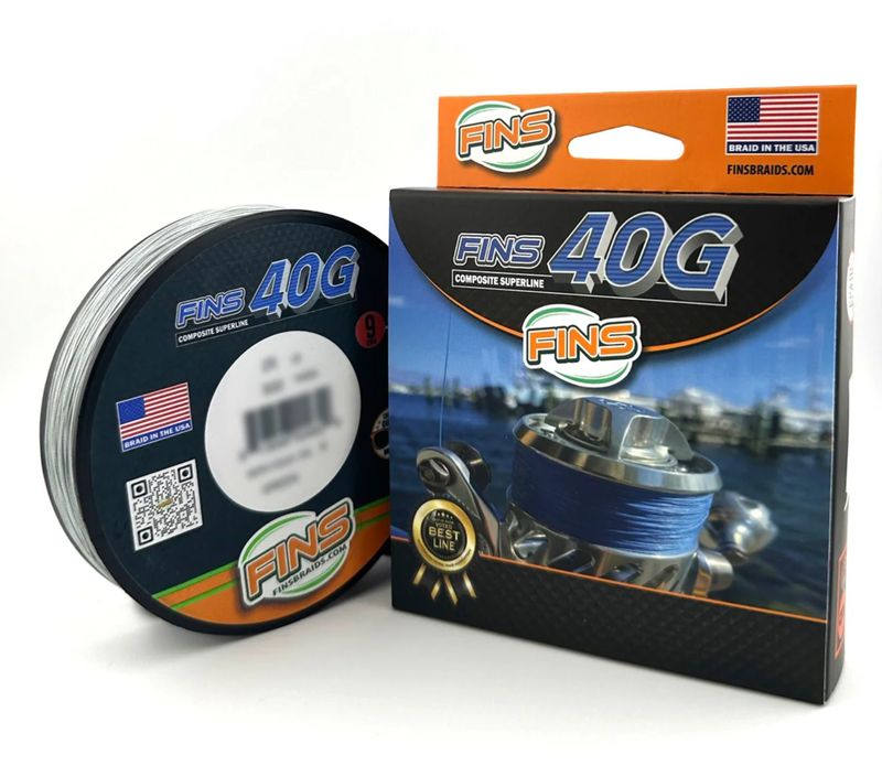 FINS 40G Fishing Braid 65lb 300yds - Green