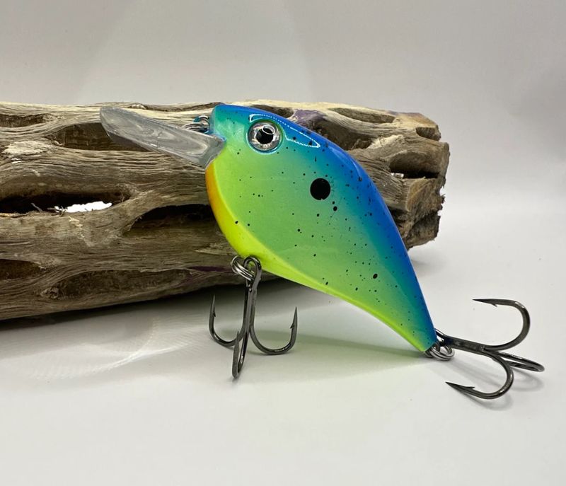 Frog Guru Squarebill Crankbait - Chartreuse/Blue